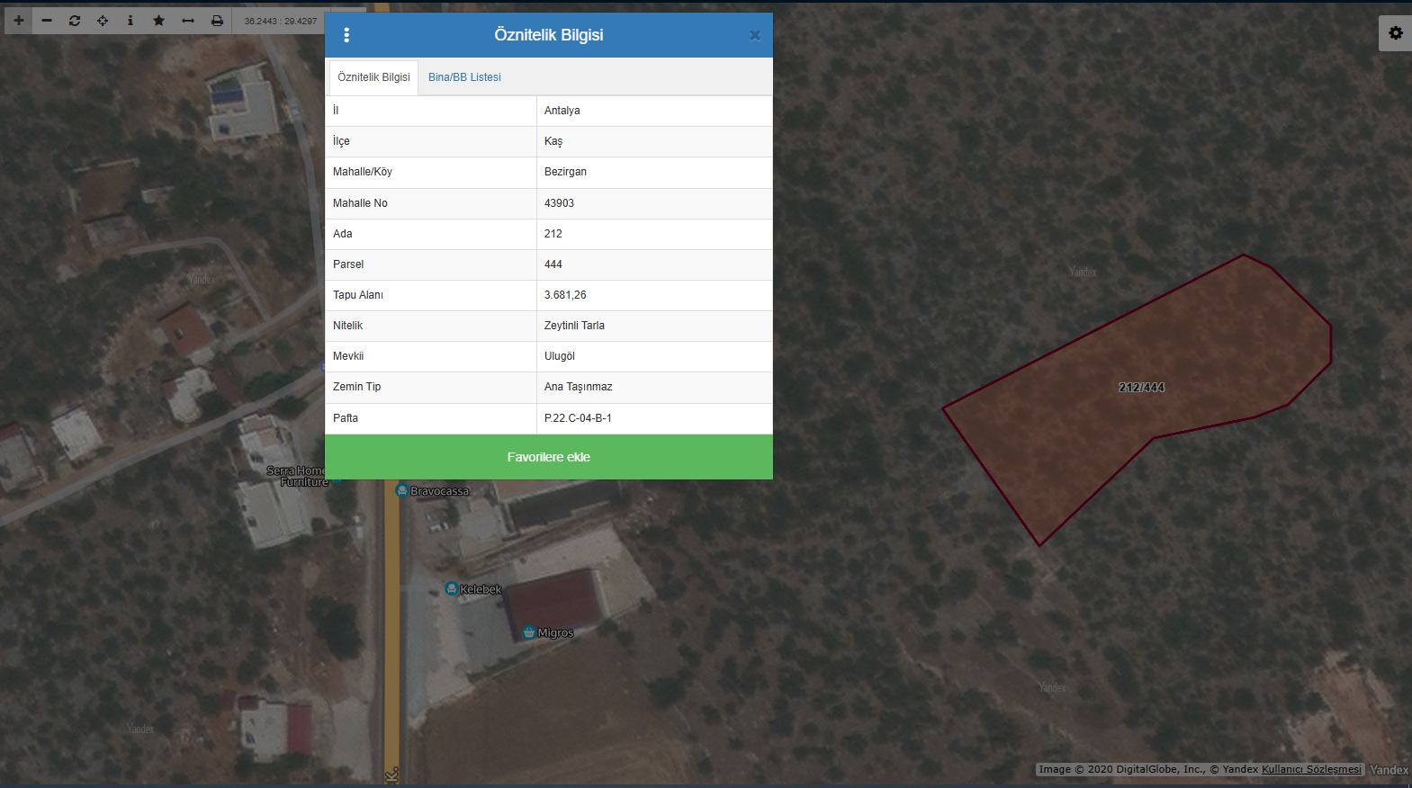 Kaş Bezirgan’da 670 M² Satılık Zeytinlik Hissesi – Deni